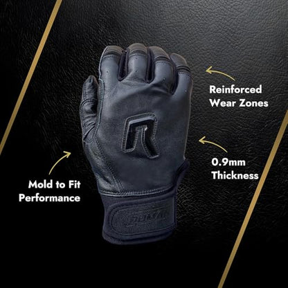 Short Cuff Baseball Gloves - color: Black, size: Youth Small