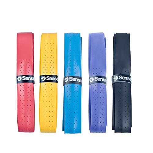 Senston New Rackets Grip Anti Slip Perforated Super Absorbent Tennis Overgrip Badminton Overgrip Pickleballs Overgrip - color: Multicolor, style: Keel