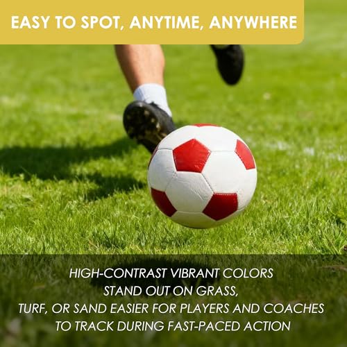 Soccer Ball with Pump Soft Leather Training Football Soccer Balls for Teens Boys Girls Youth Football Players Skill Practicing Training Gifts - color: Yellow