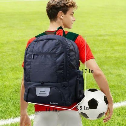 Soccer Ball Bag-Backpack for Basketball,Volleyball with Cleat Shoes and Ball Compartment for Sports Team,Trainning - color: Black