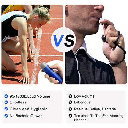ANIZR Electronic Whistles with Lanyard,Adjustable 3 Tone & 3 High Volume Hand Emergency Whistle Basketball Referee Whistle for Coach,Teacher,Police,Outdoor Camping Boating Hiking(with Battery) - color: Blue with battery