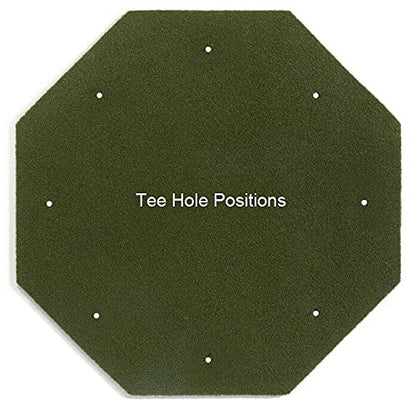 Dura-Pro Premium Turf Indoor/Outdoor Golf Mat. Bonus Tray + 3 Tees - style: Commercial 5'x5' Octagon -30mm Thickness