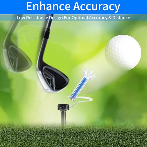 Magnetic Plastic Golf Tees, Professional Long Golf Tees 3 1/2, Premium 8 Prongs Design Enhanced Durability & Stability, Precision Height Markers for Perfect Trajectory, Golf Accessories for Men - style: 90mm 5packs