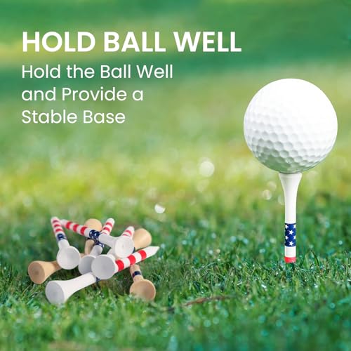 FINGER TEN Golf Tees Wood Wooden 3 1/4 Long Tee and 1 1/2 Short Tee Value Pack for Men Women Kids, Bamboo Driving Range Tall Small Ball Tees Gift Set - size: 120 Pack 3 1/4 Inch+80 Pack 1 1/2 Inch