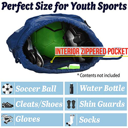 Athletico Drawstring Soccer Bag - Soccer Backpack For Boys or Girls Can Also Carry Basketball or Volleyball