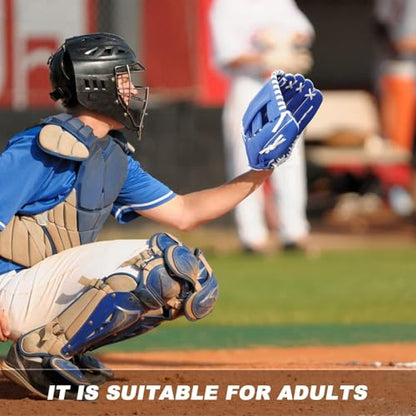 Baseball Glove for Adults & Youth | 10.5-12.5 Inch Training Outfield Mitt | Premium Synthetic Leather | Right-Hand Throw Baseball Softball - color: Blue White, size: 12.5 inch