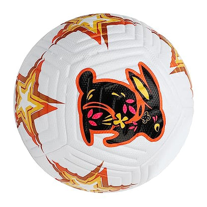Soccer Match Ball Size 5,Soccer Ball Size 5 High Elasticity Professional Rabbit Pattern Training Football for Matches Exams