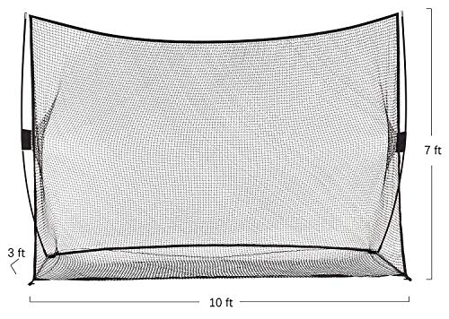 Amazon Basics Portable Golf Net, Practice Hitting Net for Indoor/Outdoor, Quick Setup, Black - style: 10' x 7'