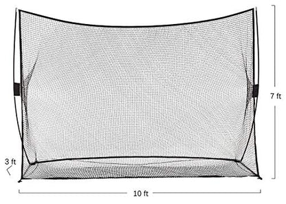 Amazon Basics Portable Golf Net, Practice Hitting Net for Indoor/Outdoor, Quick Setup, Black - style: 10' x 7'