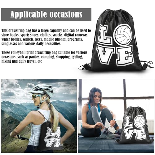 Shappy 12 Pcs 17 Inch Volleyball Style Drawstring Bag Sports Ball Backpack Drawstring Sack Cinch Bags for Team Gift Party Favors - style: Volleyball Style