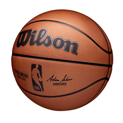 WILSON NBA Official Game Basketball - Brown, Size 7-29.5"