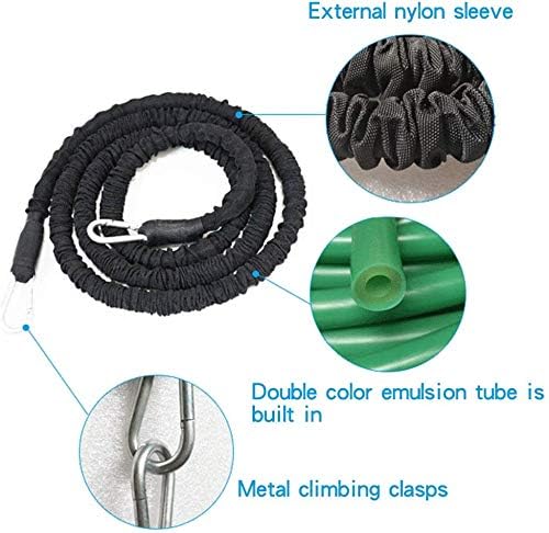 Resistance Training Rope Explosive Force Bounce Physical Training Resistance Rope Improving Speed, Stamina and Strength - color: Black-9.8FT Kit