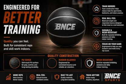 Indoor Training Silent Basketball – Quiet Ball for Dribbling Drills & Ball Handling Practice