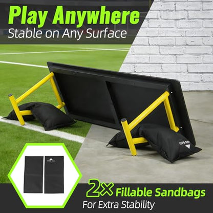 4-Angle Soccer Rebounder Board, Portable Soccer Rebound Wall for Passing, First Touch & Shooting Training, Heavy Duty HDPE Kick Back Trainer
