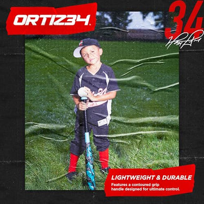 Ortiz34 Bat & Ball Set - Graffiti Plastic Bat & Ball Homerun Set- David Ortiz Backyard Baseball Set for Youth, Kids, Teenagers, Adults (Bat & Ball Set, Blue) - color: Blue/Purple, style: 2 Pack Bat & Ball Set