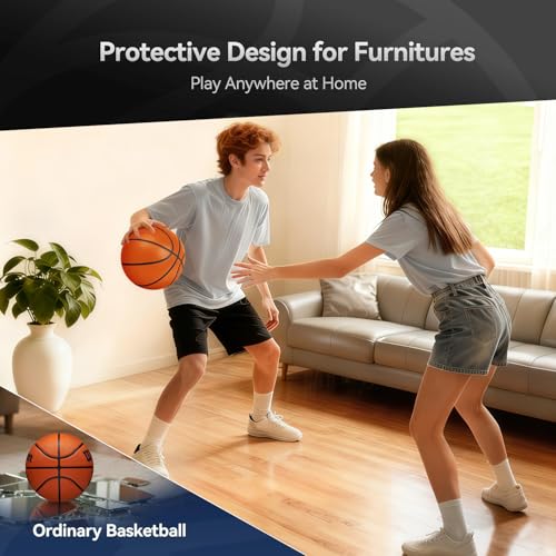 Pelidox Silent Basketball – Not Vacuum Shipped - 2025 Upgraded Airless Soft Foam Ball Soundless for Quiet Dribbling and Indoor Training – Real Feel Higher Bounce No Noise