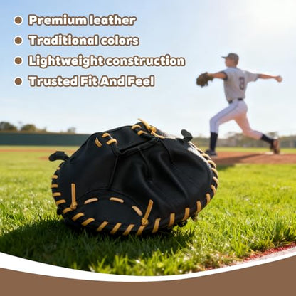 Pancake Baseball and Softball Training Glove, Flat & Soft Premium Fielding Gear for Right-Hand Throw, Great Choice for Teens Regular