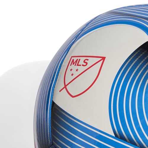 adidas Unisex MLS Soccer Ball - color: White/Glory Blue/Lucid Red, size: 4