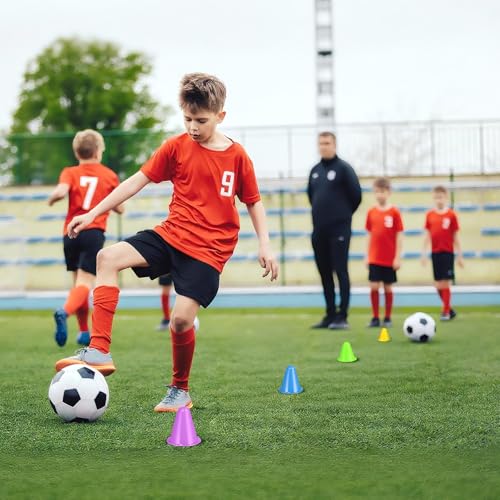 24 Pack 3.15 Inch Mini Cones for Sports Drills,Agility & Footwork Practice,Portable Small Cones for Indoor Outdoor Soccer,Basketball,Team Activities