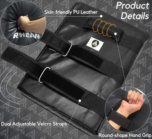 Martial Arts Kicking Shield Pad for Muay Thai, Taekwondo Football, Basketball, Hockey Training, 12x16in Denser Foam High-Density PU Leather Cover - color: Black Kick Shield