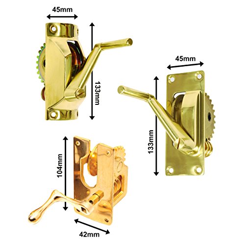 Vermont Tennis String Winder Mechanism – Professional Brass Winder for All Regulation Tennis Posts - Net Tennis Accessories Available in 3 Styles - color: Large Round