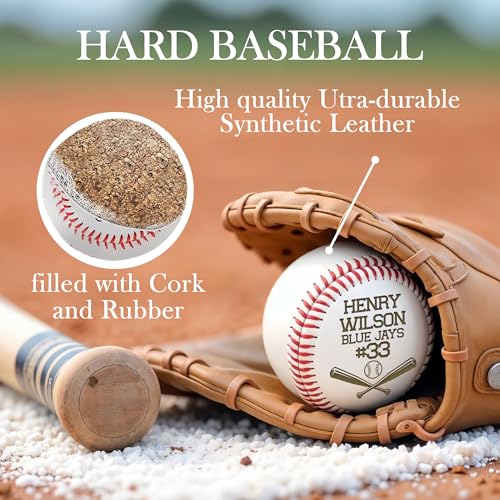 Personalized Baseball Ball with Custom Name, Engraved Ball, Personalized Baseball Gifts for Team, Coach, Player, Senior, Custom Award Trophy, Engraved Gift Thank You Coach - style: Baseball Bats