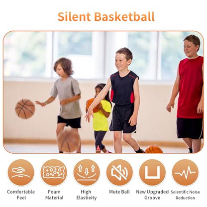 Silent Basketball, 2026 New Silent Basketball, Silent Basketballs Dribbling Indoor, No Noise Basketballs for Various Indoor Activities - color: coffee/NO.7