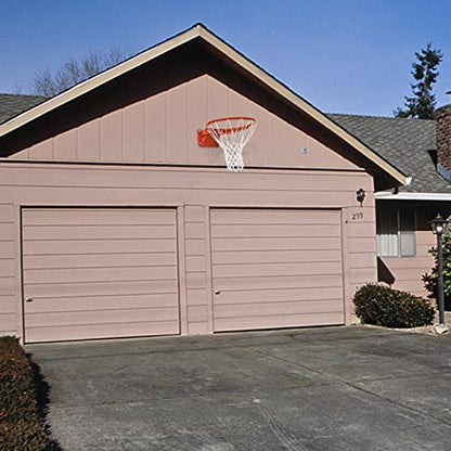 Professional Wall Mounted Basketball Rim Hanging Basketball Goal, Single-Spring Standard 18'' with All Weather Net - style: wall-mounted basketball rim 2-spring