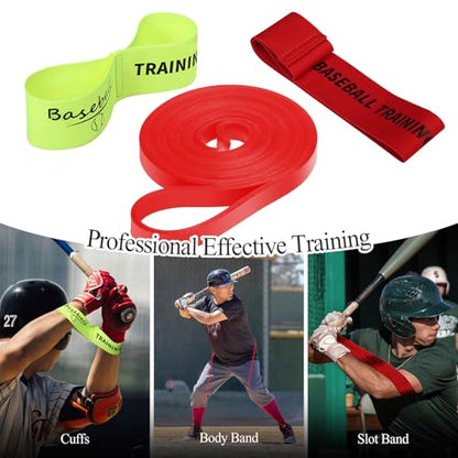 OTW Softball Baseball Swing Trainer, Training and Batting Hitting Equipment - style: 3 Bands - Red Body Band