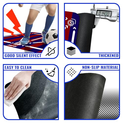 Soccer Training Equipment,Soccer Training Mat Improve Strength,Agility and Coordination,Anti-Slip Silent Absorption Soccer Footwork Training Mat,Soccer Trainer for Indoor/Outdoor Drills - style: Training Set 35*23 IN - D