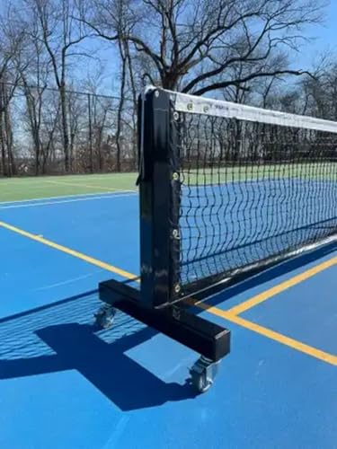 Spartan Pickleball Portable Net System, US Steel, 36" High x 22' Long, 128 lbs, Heavy Duty with Wheels, Indoor & Outdoor Use