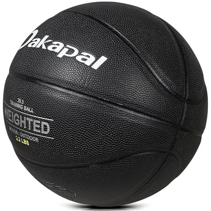 Dakapal Weighted Heavy Training Basketball, Size 6/7 Black 2.2LBS/3LBS/3.3 LBS Weight PU Durable for Trainer and Dribbling Passing, Indoor and Outdoor Usage - size: Size 7 Adult - 29.5"-2.2LBS