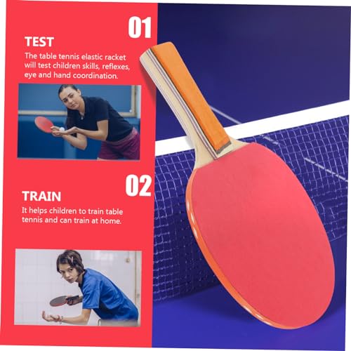Toddmomy Rubber Faced Table Tennis Racket Set Paddles Balls and Comfortable for Beginners and Skill Levels for Indoor and