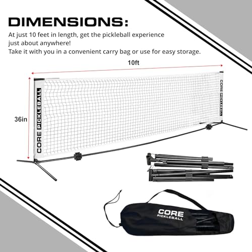 Ultimate Portable Pickleball Net System| Tournament-Grade| Adjustable | Indoor & Outdoor Pickleball Net| Premium & Durable Equipment (10ft Net)