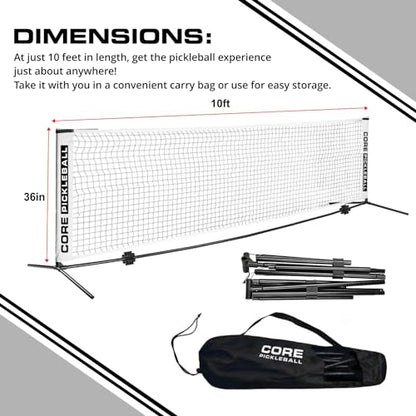 Ultimate Portable Pickleball Net System| Tournament-Grade| Adjustable | Indoor & Outdoor Pickleball Net| Premium & Durable Equipment (10ft Net)