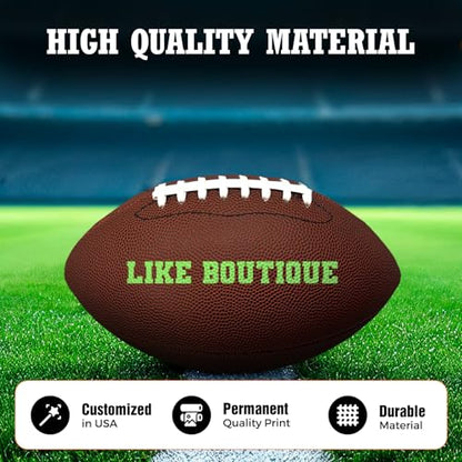 HAMMET Personalized Football - Customized Football Made with Composite Leather with Your Name or Text - Official Size Custom Gifts for Players, Coaches and Teams
