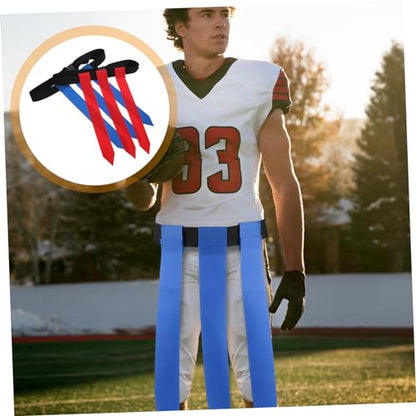 2pcs Rugby Belt Flags Wear-resistant Football Waist Training Flags for Youth Adults Portable for Outdoor Games and Activities