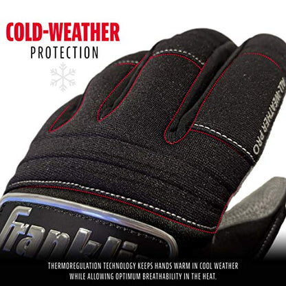 Franklin Sports MLB All Weather Pro Adult + Youth Batting Gloves - Cold Weather Gloves for Baseball + Softball