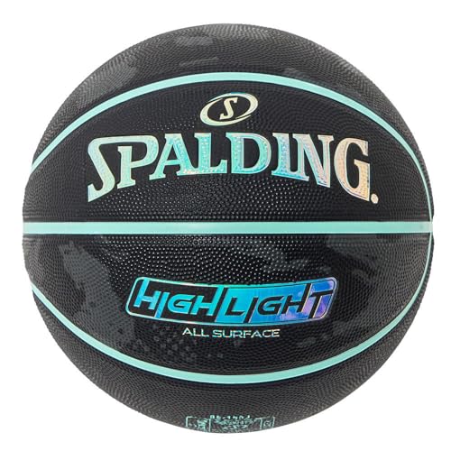 Spalding(スポルディング) バスケットボール ボール ベーシック 7号 ラバー - color: Black x Mint