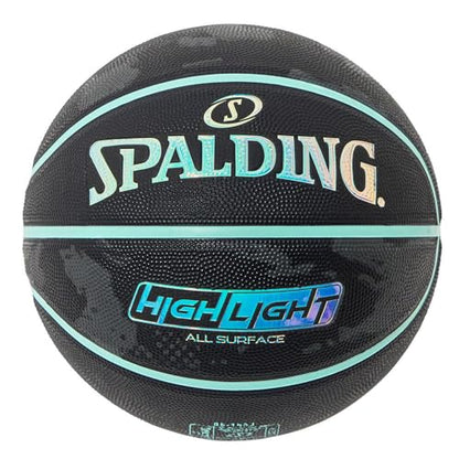 Spalding(スポルディング) バスケットボール ボール ベーシック 7号 ラバー - color: Black x Mint