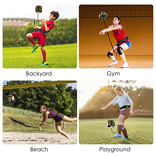 Volleyball Training Equipment Aid, Volleyball Practice Equipment, Solo Soccer Trainer for Practicing Serve, Setting, Spiking and Arm Swing Returns Ball After Every Swing, Beginner & Pro Gift