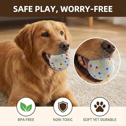 Dog Toy Balls, 2.3 Inch ETPU Material, Replacement Balls for Automatic Ball Launcher Machine, Perfect for Small & Medium Dogs, Perfect for 2.3 Inch Automatic Launcher - color: yellow