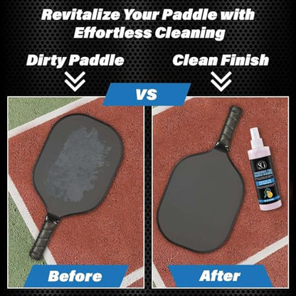 Pickleball Paddle Cleaner Spray - Removes Dirt, Ball Residue, Scuff Marks- EPA Safer Ingredients, Pickleball Accessories, Pickleball Gifts, Presidents Day Deals - 8 FL Oz