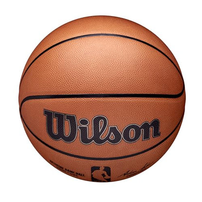 WILSON NBA Official Game Basketball - Brown, Size 7-29.5"