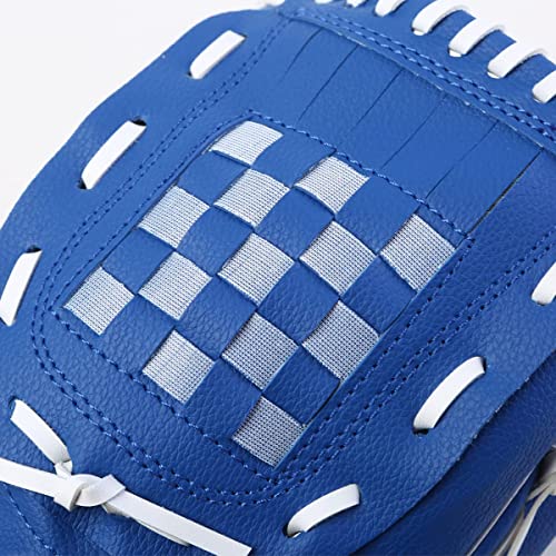 Baseball Glove,Baseball Softball Mitt with Ball for Kids Youth Adults Training and Beginner,Right Hand Throw,Left Hand Glove - color: Sky Blue, size: 10.5"