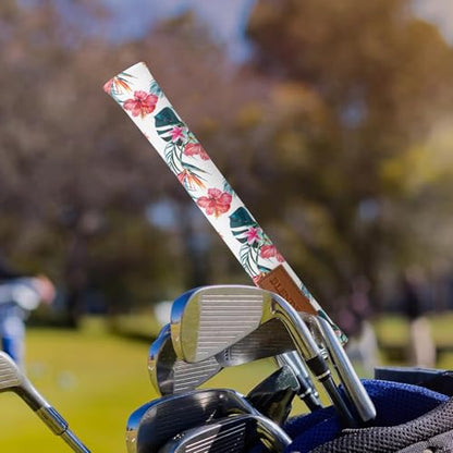 Golf Alignment Stick Cover Premium Leather Perfect Cover for Alignment Sticks Stylish Design Alignment Sticks Holder Golf Club Protector Holds 2 Sticks (for Golf Alignment Stick)