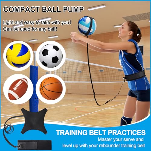 4 Pcs Volleyball Training Equipment Aid Volleyball Spike Trainer Training Technique Solo Trainer for Beginners Practicing Serving Setting Spiking and Arm Swing, Volleyball Gift for Adult Teen