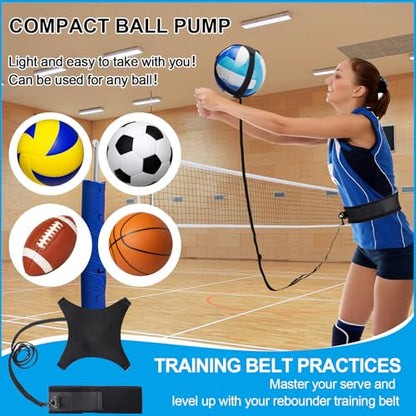 4 Pcs Volleyball Training Equipment Aid Volleyball Spike Trainer Training Technique Solo Trainer for Beginners Practicing Serving Setting Spiking and Arm Swing, Volleyball Gift for Adult Teen