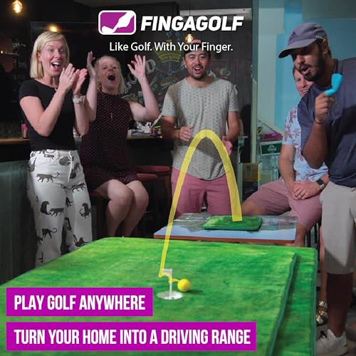 Fingagolf Indoor Golf Game Realistic Golf for Home, Office, or Travel – Unique Gift for Golfers of All Ages - style: Tee Box and Green Playmats