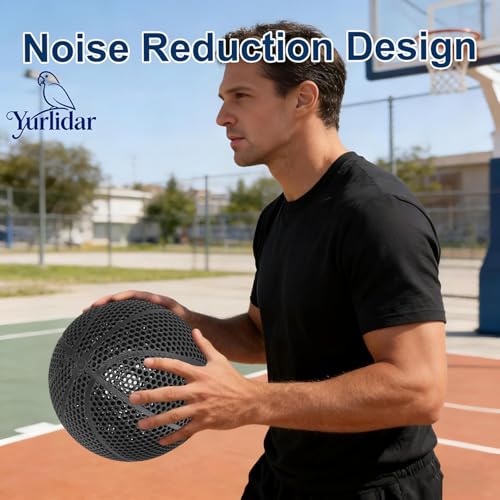 3D-Printed Airless Basketball,Official Size 7 No Pump Needed High Bounce and Quiet Basketballer Training and Dribbling Indoor Outdoor